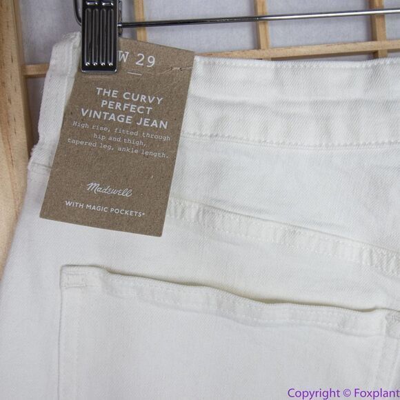 NEW Madewell The Curvy Perfect Vintage Jean tile‎ white, 29 - Picture 10 of 15